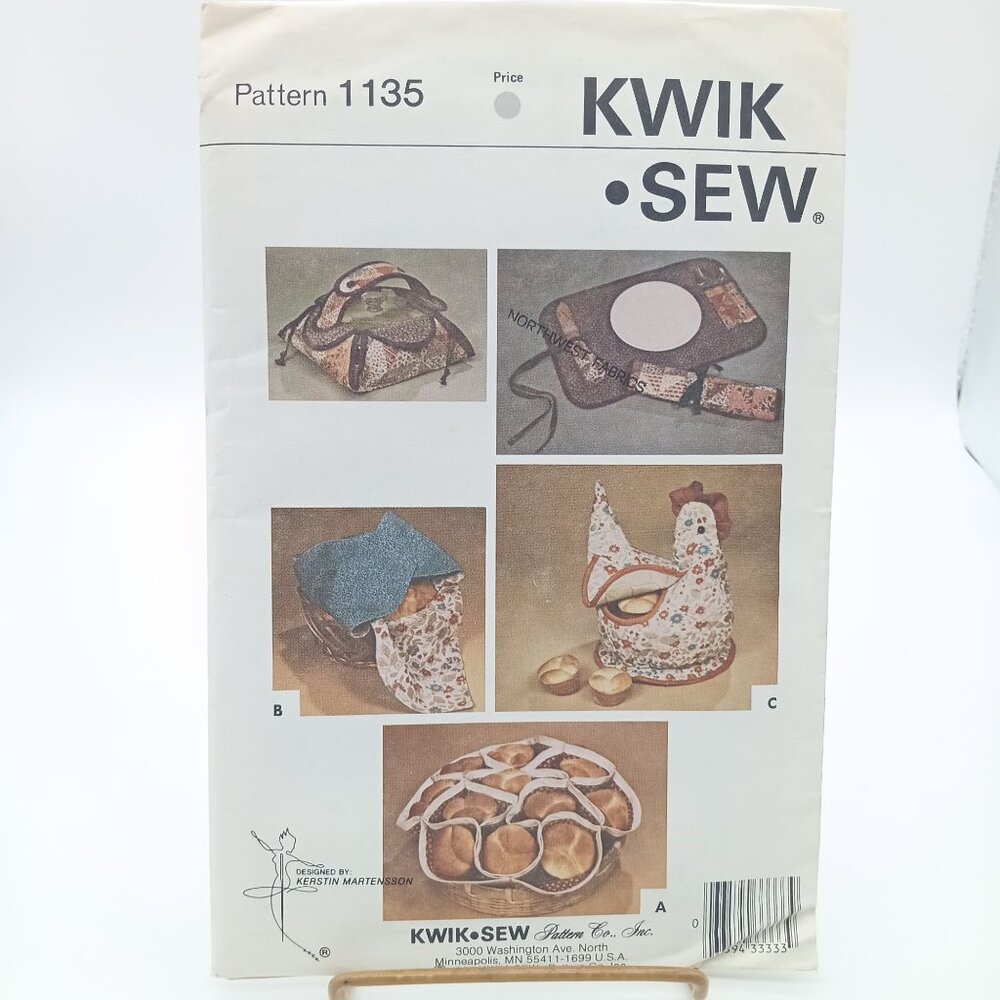 UNCUT Vintage Sewing PATTERN Sew Knit n Stretch 1135, Kwik Sew 1981 Serveware